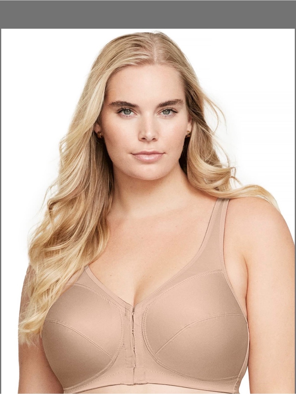 Glamorise Posture Back Front-Closure Plus Size MagicLift Bra Wirefre